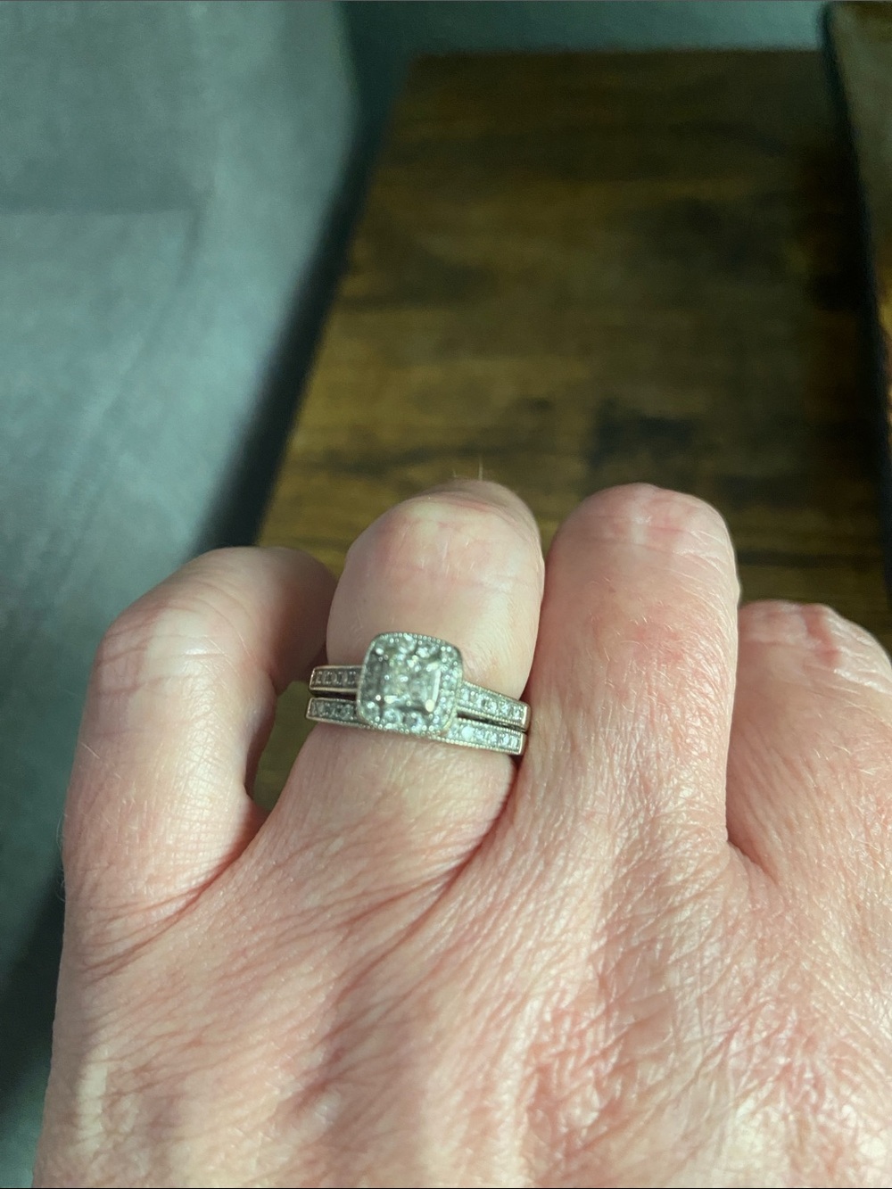 White gold Diamond Wedding set 1/2 karat total weight